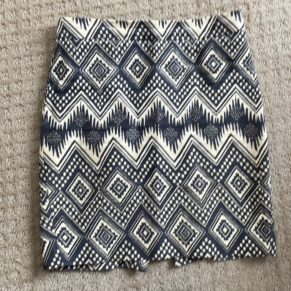 J. Crew Geometric Pencil Skirt